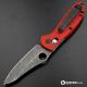 MODIFIED Benchmade Mini Griptilian 555HG - The Red Dragon - Acid Stonewash - Sheepsfoot