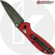 MODIFIED Benchmade Mini Griptilian Knife 556 - S30V - The Red Dragon - Acid Stonewash Blade