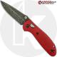 MODIFIED Benchmade Mini Griptilian Knife 556 - S30V - The Red Dragon - Acid Stonewash Blade