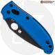 MODIFIED Spyderco Manix 2 Knife with Black DLC Blade + AWT Linerless Manix Cobalt Blue Scales + Light Spring Kit