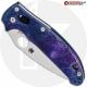 MODIFIED Spyderco Manix 2 Knife with Satin Blade + AWT Custom Anodized Scales + Light Spring Kit
