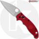 MODIFIED Spyderco Manix 2 LW Salt MagnaCut Knife - The Red Dragon - Rit Dyed Handle