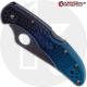 MODIFIED Spyderco K390 Delica Knife - Acid Stonewash - Heat Color Hardware - Rit Dye Fade