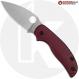MODIFIED Spyderco Sage 5 Lightweight - MagnaCut - AWT Exclusive Oxblood Contoured Scales