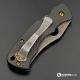 MODIFIED Spyderco Rhino C210CFP Knife - Acid Stonewash - Heat Bronzed Hardware