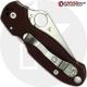 MODIFIED Spyderco Para 3 Maxamet - The Ron Burgundy - Satin - Rit Dyed Handle