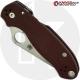 MODIFIED Spyderco Para 3 Maxamet - The Ron Burgundy - Satin - Rit Dyed Handle