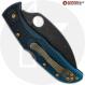 MODIFIED Spyderco K390 Endela Knife - Acid Stonewash Wharncliffe - Heat Color Hardware - Rit Dye Fade