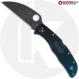 MODIFIED Spyderco K390 Endela Knife - Acid Stonewash Wharncliffe - Heat Color Hardware - Rit Dye Fade