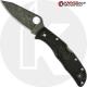 MODIFIED Spyderco Endela Knife - Acid Stonewash - Regrind - Black Handle