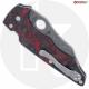 MODIFIED Spyderco Yojumbo Knife C253GP - Acid Stonewash Blade - KP Red Shred Carbon Fiber Scales