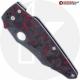 MODIFIED Spyderco Yojumbo Knife C253GP - Acid Stonewash Blade - KP Red Shred Carbon Fiber Scales