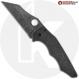 MODIFIED Spyderco Yojumbo Knife + Acid Stonewash Blade + KP Black Titanium Tumbled Scales + KP All Black Hardware