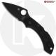 MODIFIED Spyderco S30V Dragonfly - Blackout - Black Rit Dyed Handle