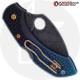 MODIFIED Spyderco K390 Wharncliffe Dragonfly Knife - Acid Stonewash - Heat Color Hardware - Rit Dye Fade