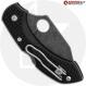 MODIFIED Spyderco Dragonfly 2 - Wharncliffe - Acid Stonewash - Regrind - Black Handle