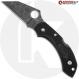 MODIFIED Spyderco Dragonfly 2 - Wharncliffe - Acid Stonewash - Regrind - Black Handle