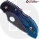 MODIFIED Spyderco K390 Dragonfly Knife - Acid Stonewash - Heat Color Hardware - Rit Dye Fade