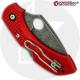 MODIFIED Spyderco Dragonfly 2 - The Red Dragon - ACID WASH - Cherry Red Handle