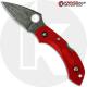 MODIFIED Spyderco Dragonfly 2 - The Red Dragon - ACID WASH - Cherry Red Handle