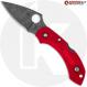 MODIFIED Spyderco Dragonfly 2 - The Red Dragon - ACID WASH - Cherry Red Handle