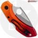 MODIFIED Spyderco Dragonfly 2 Salt Knife - Satin Blade - Red Fade Rit Dye
