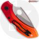 MODIFIED Spyderco Dragonfly 2 Salt Knife - Satin Blade - Red Fade Rit Dye