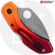 MODIFIED Spyderco Dragonfly Salt Hawkbill - RED Fade Rit Dye Handle