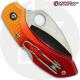 MODIFIED Spyderco Dragonfly Salt Hawkbill - RED Fade Rit Dye Handle