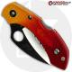MODIFIED Spyderco Dragonfly Salt Hawkbill - RED Fade Rit Dye Handle