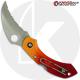 MODIFIED Spyderco Dragonfly Salt Hawkbill - RED Fade Rit Dye Handle