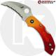 MODIFIED Spyderco Dragonfly Salt Hawkbill - RED Fade Rit Dye Handle