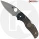 MODIFIED Spyderco Native 5 LW Knife - 15V Blade - Black Fade Rit Dyed Handle