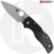 MODIFIED Spyderco Native 5 LW Knife - 15V Blade - Black Rit Dyed Handle