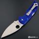 MODIFIED Spyderco Native 5 - BLUE - Satin - Rit Dyed Handle