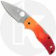 MODIFIED Spyderco Native Salt MagnaCut Knife - Red Fade Rit Dye Handle