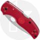 MODIFIED Spyderco Native 5 Salt MagnaCut Knife - The Red Dragon - Satin - Rit Dyed Handle