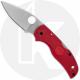 MODIFIED Spyderco Native 5 Salt MagnaCut Knife - The Red Dragon - Satin - Rit Dyed Handle