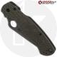 MODIFIED Spyderco Para Military 2 Knife with Acid Stonewash Blade + KP Dark Brown Micarta Scales + KP All Black Hardware