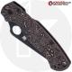 MODIFIED Spyderco Para Military 2 Knife with Black DLC Blade + KP Copper Carbon Fiber Scales