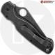 MODIFIED Spyderco Para Military 2 Knife with Acid Stonewash Blade + KP Stonewash Black Titanium Scales + All Black Hardware