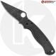 MODIFIED Spyderco Para Military 2 Knife with Acid Stonewash Blade + KP Stonewash Black Titanium Scales + All Black Hardware