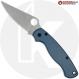 MODIFIED Spyderco Para Military 2 Salt Knife - Satin MagnaCut + AWT Exclusive Midnight Blue Scales