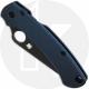 MODIFIED Spyderco Paramiliary 2 Knife - Black DLC Blade - Exclusive AWT Agent SKINNY Midnight Blue Scales
