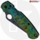 MODIFIED Spyderco Para Military 2 Knife - Acid Stonewash Blade + AWT Agent Custom Anodized Scales + KP All Black Hardware - 2