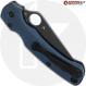 MODIFIED Spyderco Paramiliary 2 Knife - Black DLC Blade - Exclusive AWT Agent SKINNY Midnight Blue Scales