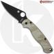 MODIFIED Spyderco Paramiliary 2 Knife - Black DLC - AWT Custom Agent Anodized Scales - 2