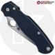 MODIFIED Spyderco Paramiliary 2 Knife - Satin Blade - Exclusive AWT Smooth Midnight Blue Scales