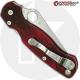 MODIFIED Spyderco Para Military 2 - Red Digital Camo - Satin Blade - Rit Dyed Handle