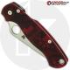 MODIFIED Spyderco Para Military 2 - Red Digital Camo - Satin Blade - Rit Dyed Handle